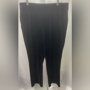 Lauren Ralph Lauren Velour Elastic Waistband Pull On Pants‎ Black L/XL